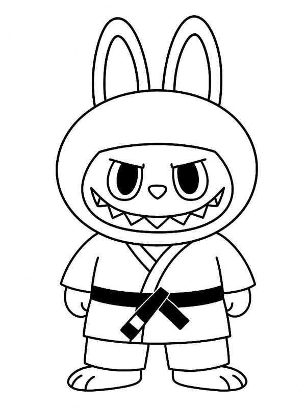 Labubu karate Målarbild Labubu karate Målarbild