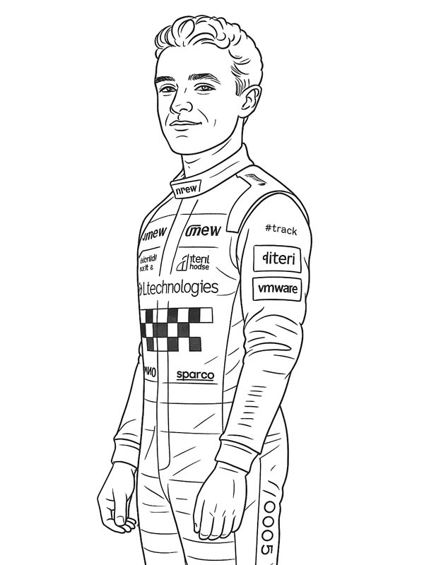 Lando Norris Målarbild Lando Norris Målarbild