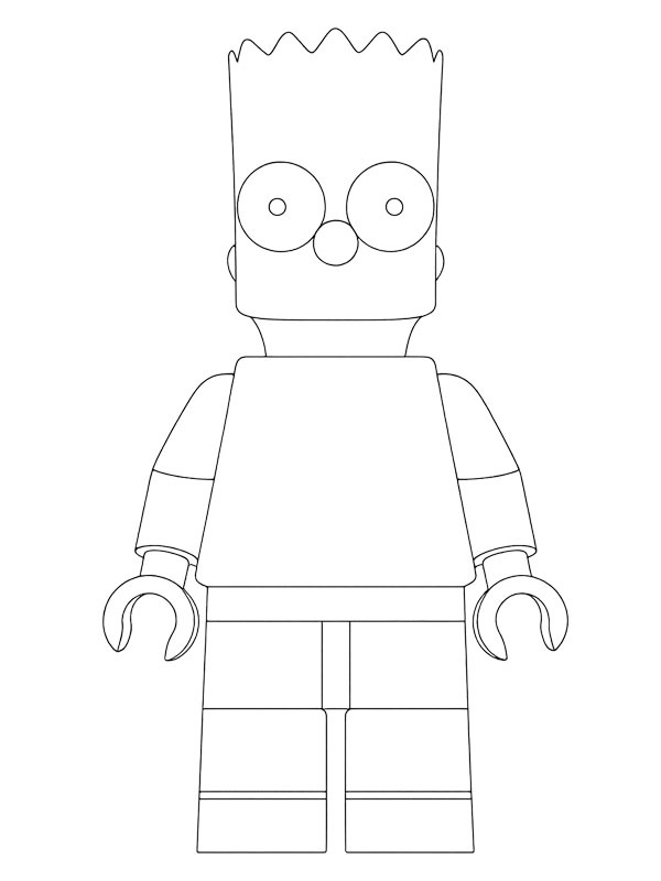 LEGO Bart Simpson Målarbild LEGO Bart Simpson Målarbild