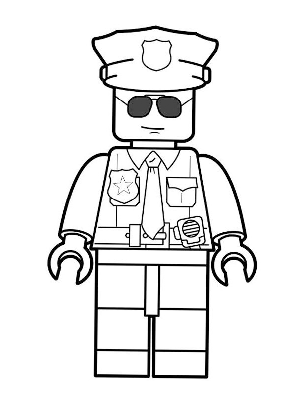 Lego Polis Målarbild