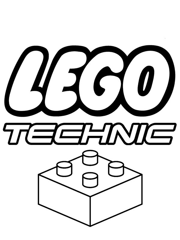 Lego Technic logga Målarbild Lego Technic logga Målarbild