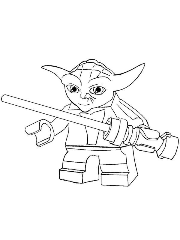 Lego Yoda Målarbild Lego Yoda Målarbild