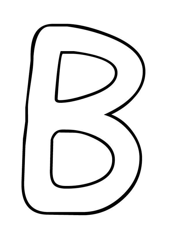 Bokstav B Målarbild Bokstav B Målarbild