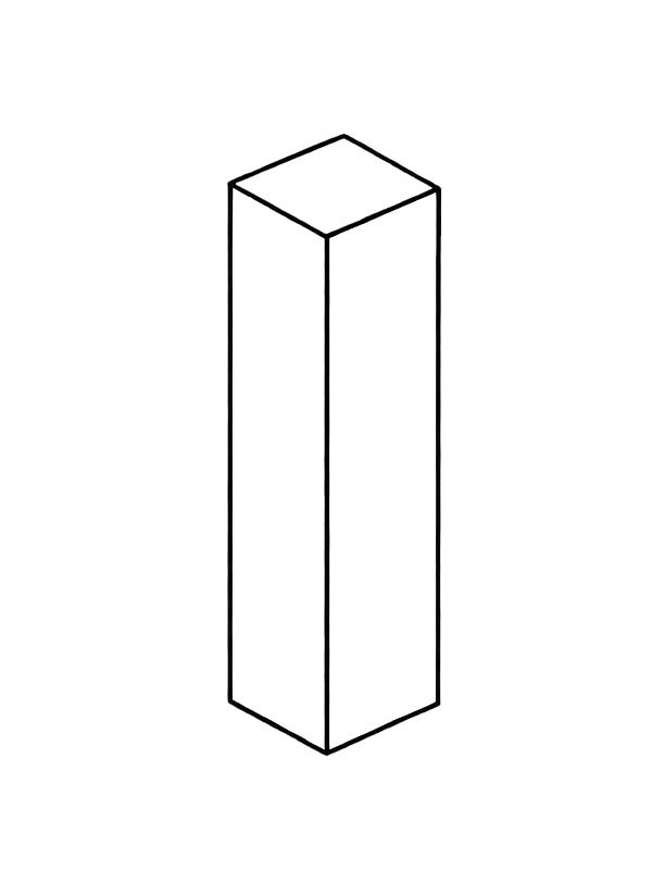 Bokstav I 3D Målarbild Bokstav I 3D Målarbild