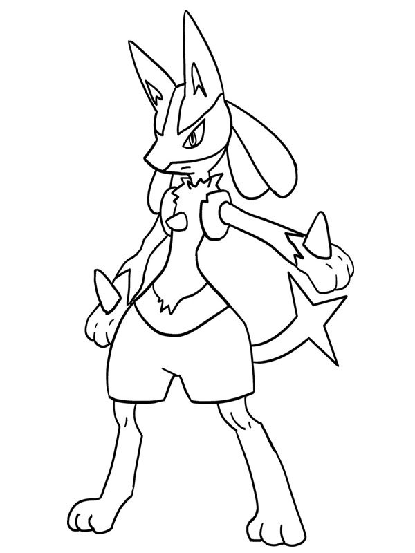 Lucario (Pokémon) Målarbild Lucario (Pokémon) Målarbild