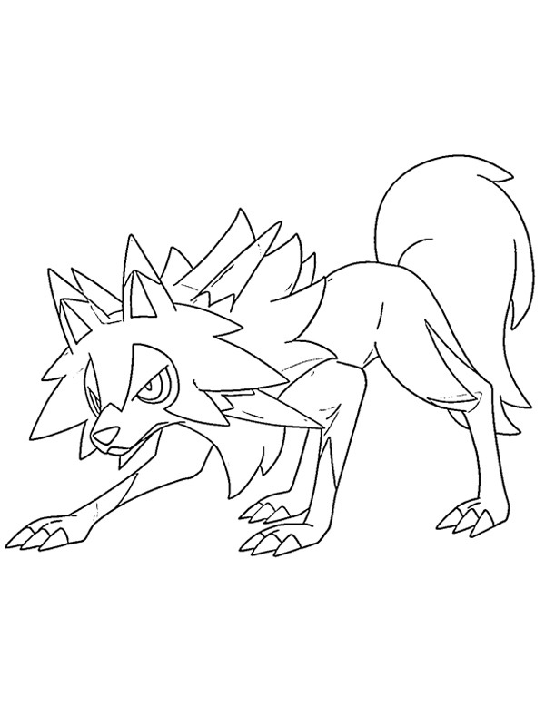 Lycanroc Målarbild Lycanroc Målarbild