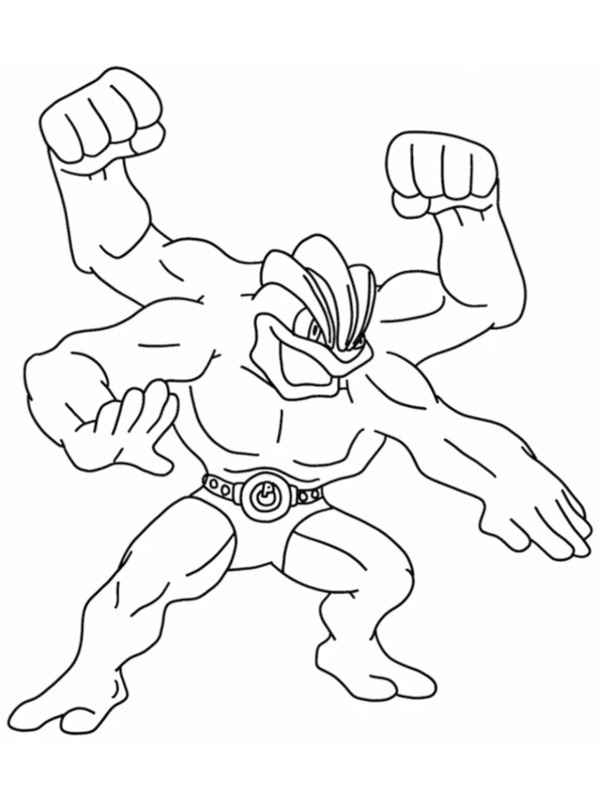 Machamp (Pokémon) Målarbild Machamp (Pokémon) Målarbild