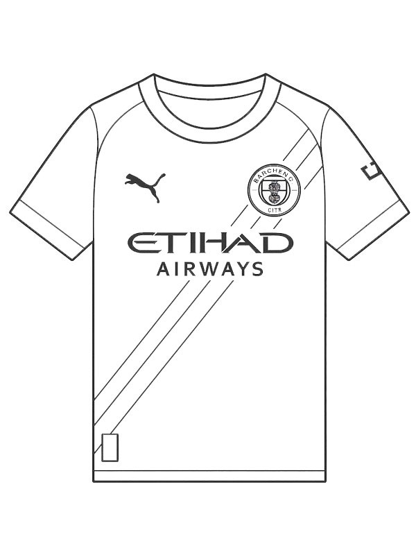 Manchester City tröja Målarbild Manchester City tröja Målarbild
