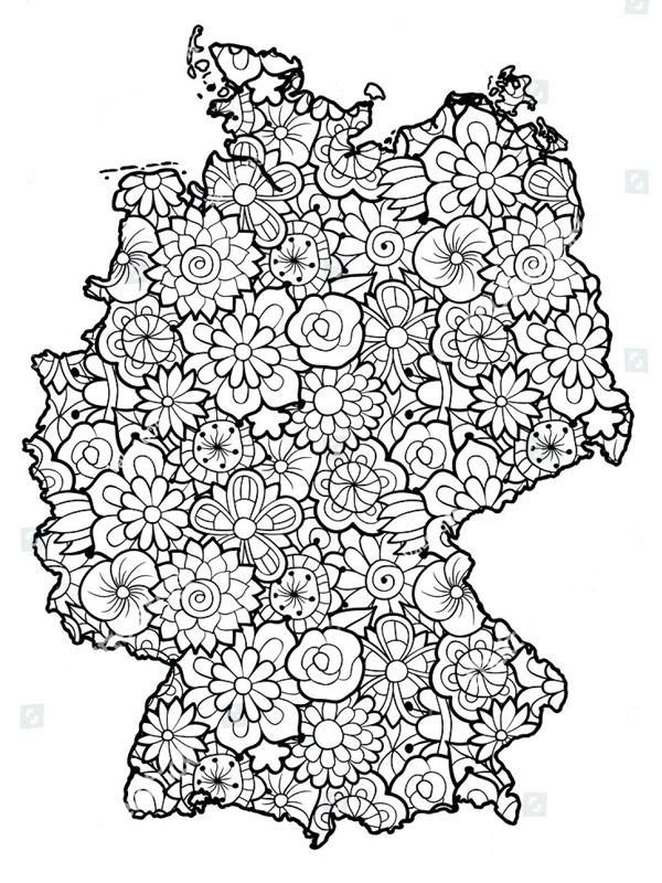 Mandala Tyskland Målarbild