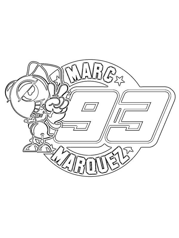 Marc Marquez 93 Målarbild Marc Marquez 93 Målarbild