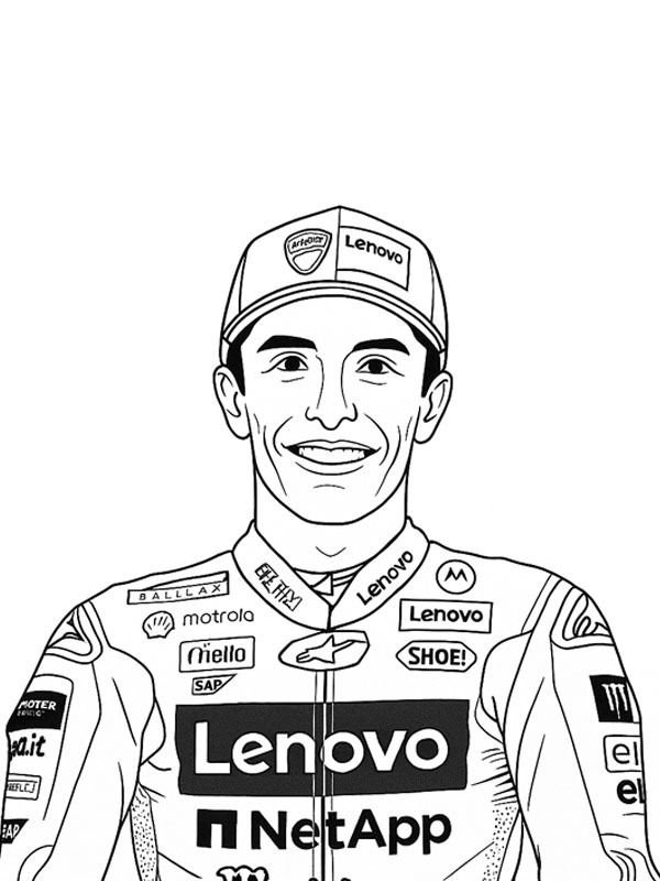 Marc Márquez Målarbild Marc Márquez Målarbild