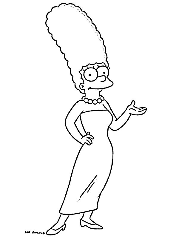 Marge Simpson Målarbild Marge Simpson Målarbild