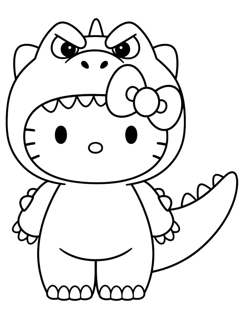 McDonald&rsquo;s Hello Kitty Godzilla Målarbild