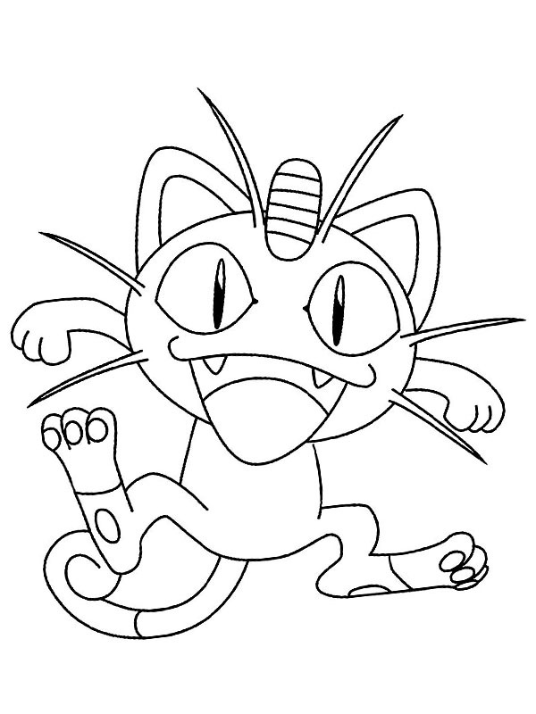 Meowth (Pokémon) Målarbild Meowth (Pokémon) Målarbild