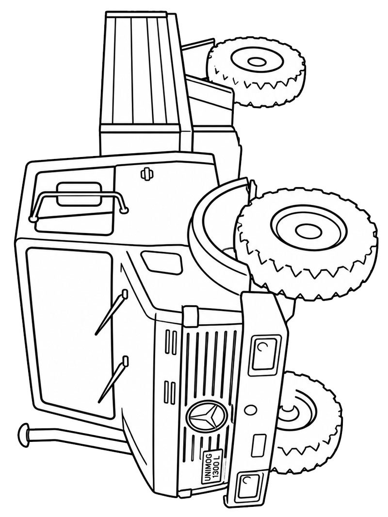 Mercedes Unimog 1300 L Målarbild Mercedes Unimog 1300 L Målarbild