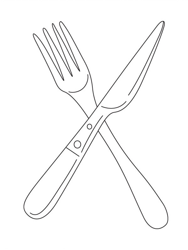 Kniv och gaffel Målarbild