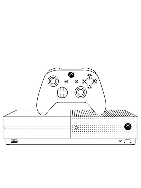 Microsoft Xbox One S Målarbild Microsoft Xbox One S Målarbild