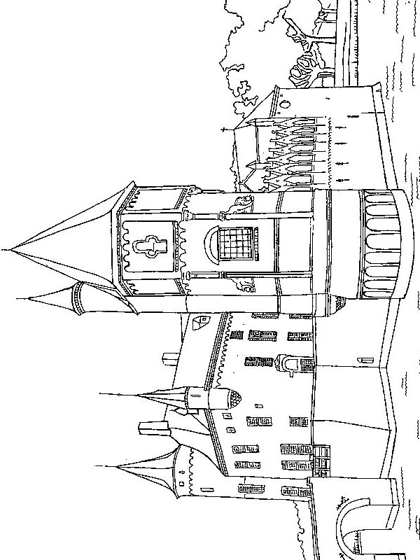 Medeltida Slott Målarbild Medeltida Slott Målarbild