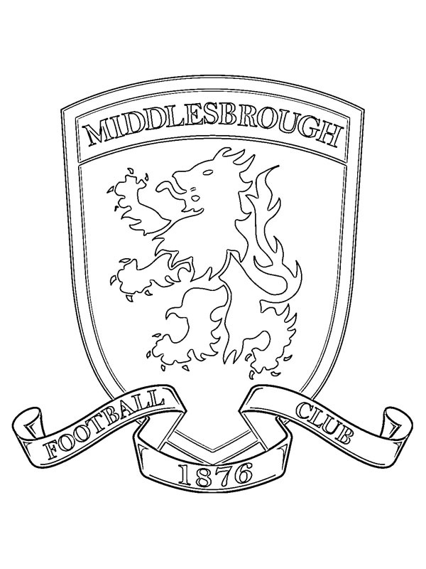 Middlesbrough FC Målarbild Middlesbrough FC Målarbild