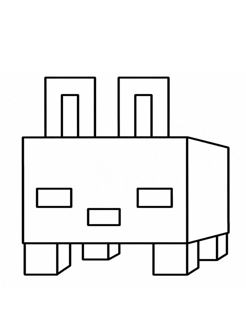 Minecraft Blub Målarbild Minecraft Blub Målarbild
