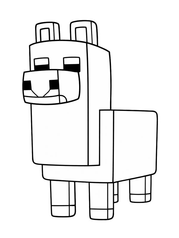 Minecraft-lama Målarbild