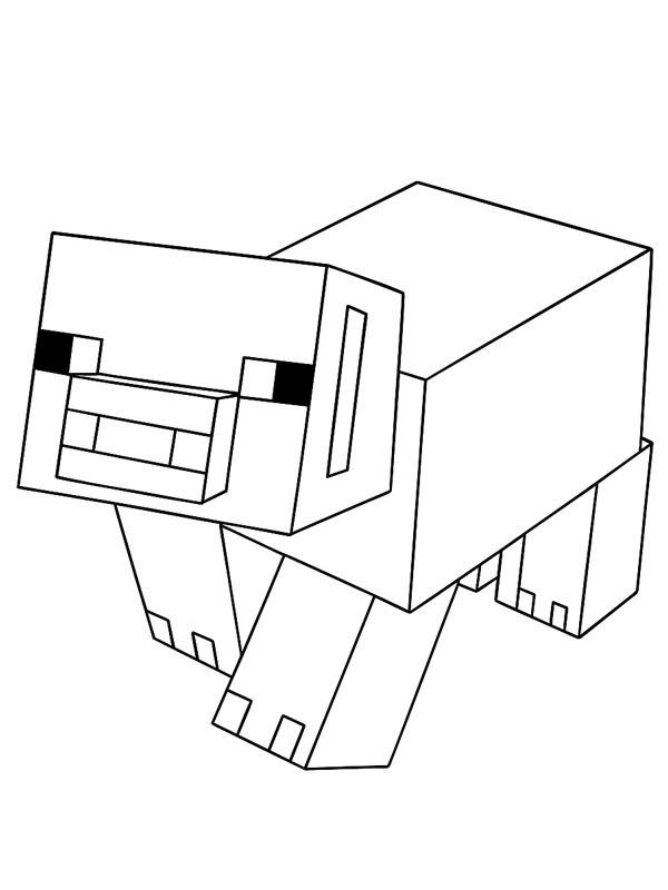 Minecraft Gris Målarbild Minecraft Gris Målarbild