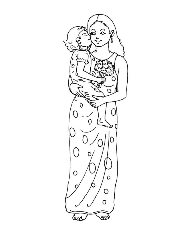 Mor och dotter Målarbild Mor och dotter Målarbild