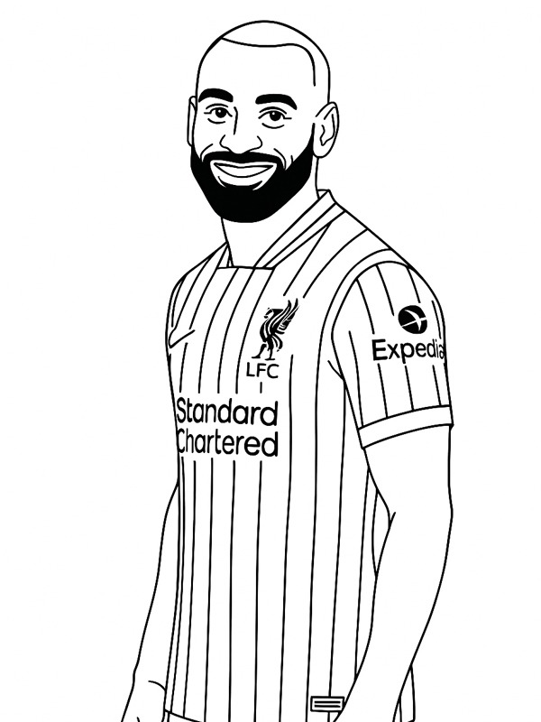 Mohamed Salah Målarbild Mohamed Salah Målarbild