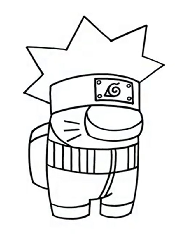 Naruto Among Us Målarbild Naruto Among Us Målarbild