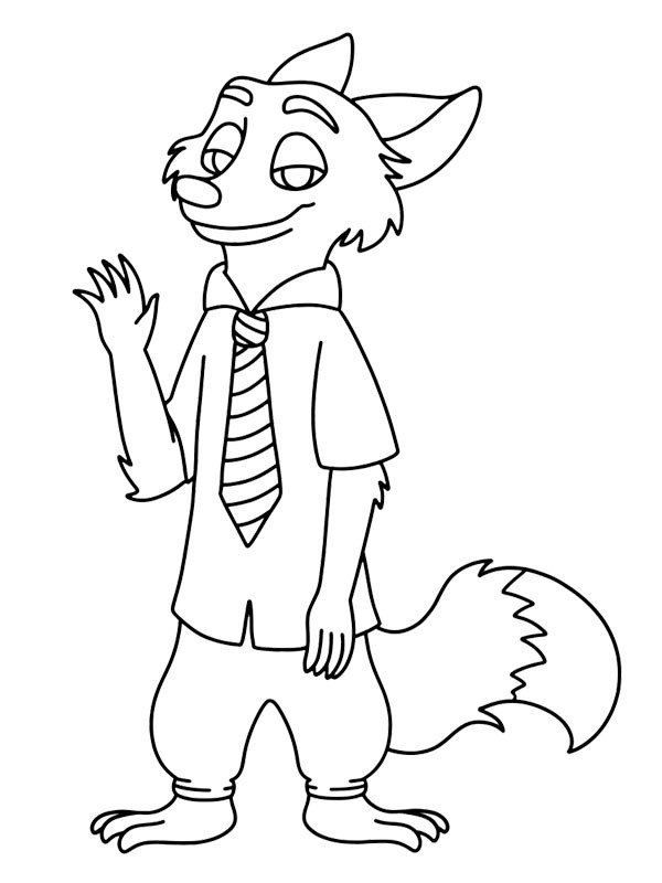 Nick Wilde (Zootropolis) Målarbild