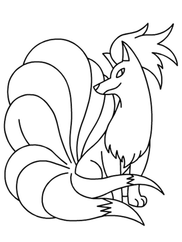 Ninetales (Pokémon) Målarbild Ninetales (Pokémon) Målarbild