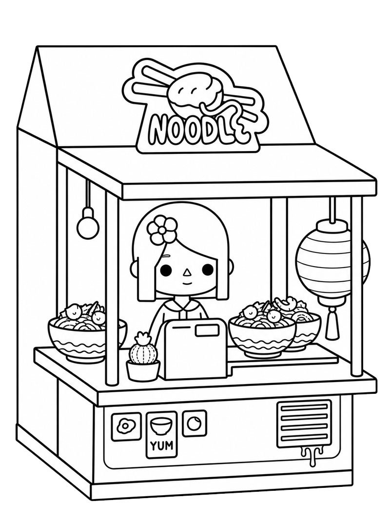 Nudelrestaurang (Toca Boca) Målarbild Nudelrestaurang (Toca Boca) Målarbild