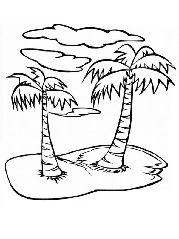 Palmträd Målarbild