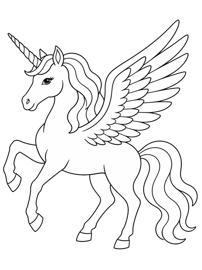 Pegasusenhörning Målarbild Pegasusenhörning Målarbild