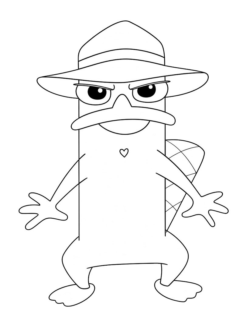 Näbbdjuret Perry (Phineas och Ferb) Målarbild Näbbdjuret Perry (Phineas och Ferb) Målarbild