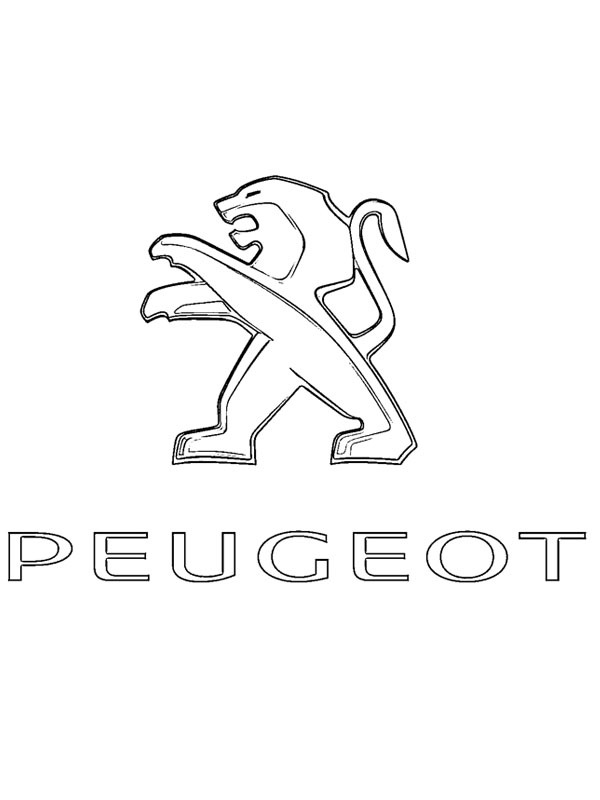 Peugeot logga Målarbild