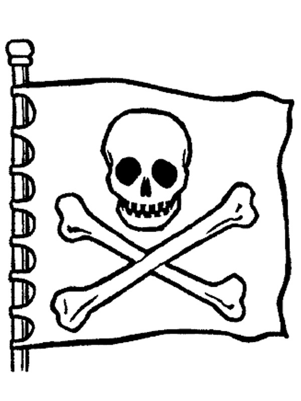 Piratflagga Målarbild