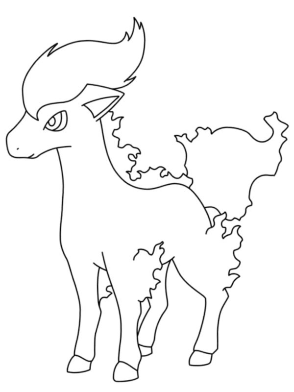 Ponyta (Pokémon) Målarbild Ponyta (Pokémon) Målarbild