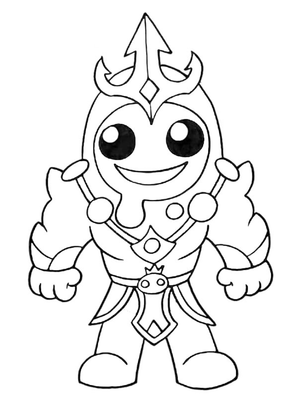 Poseidon Fortnite Målarbild Poseidon Fortnite Målarbild
