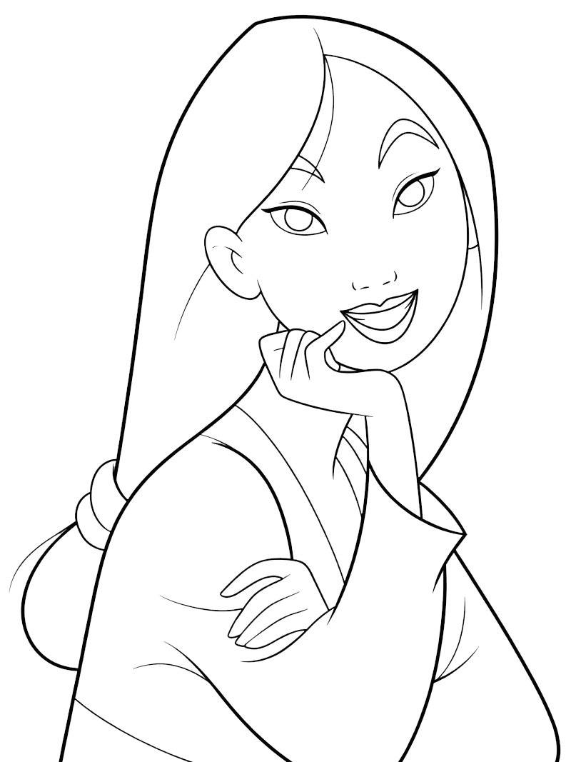 Prinsessan Mulan Målarbild Prinsessan Mulan Målarbild