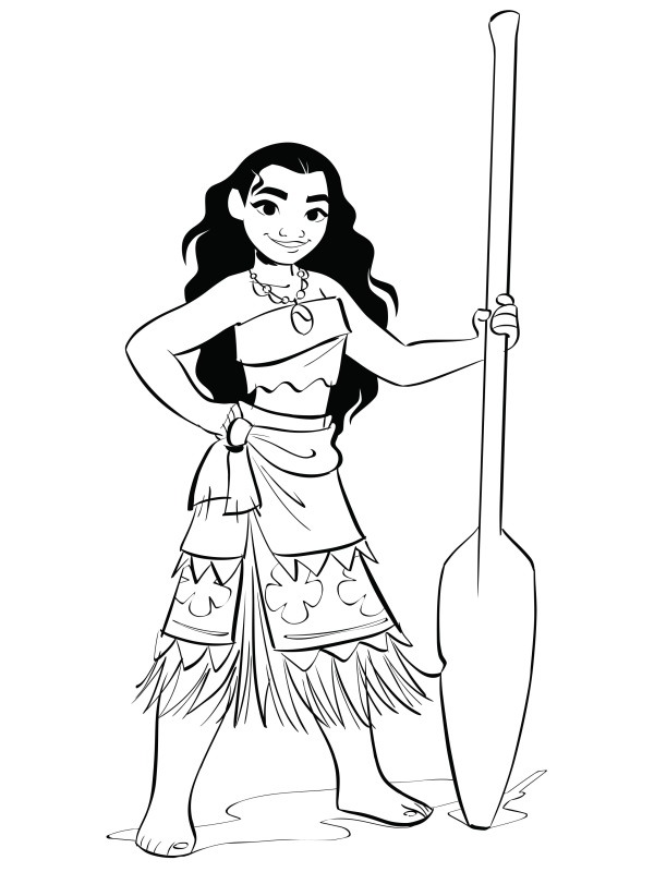 Prinsessan Vaiana Målarbild Prinsessan Vaiana Målarbild