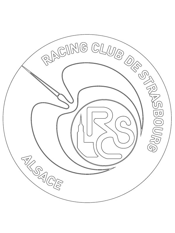 RC Strasbourg Alsace Målarbild
