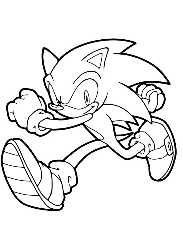 Springande Sonic Målarbild Springande Sonic Målarbild