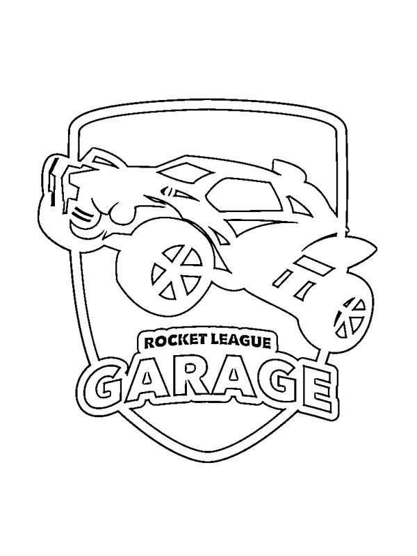 Rocket League Garage Målarbild
