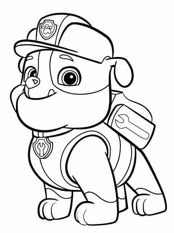 Rubble PAW Patrol Målarbild Rubble PAW Patrol Målarbild