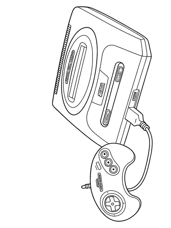 Sega Mega Drive Målarbild Sega Mega Drive Målarbild