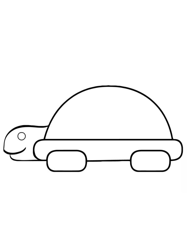Enkel sköldpadda Målarbild Enkel sköldpadda Målarbild