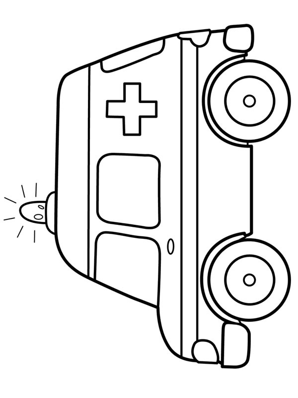 Enkel ambulans Målarbild