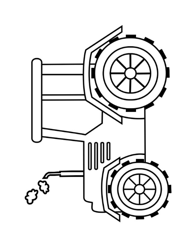 Enkel traktor Målarbild Enkel traktor Målarbild
