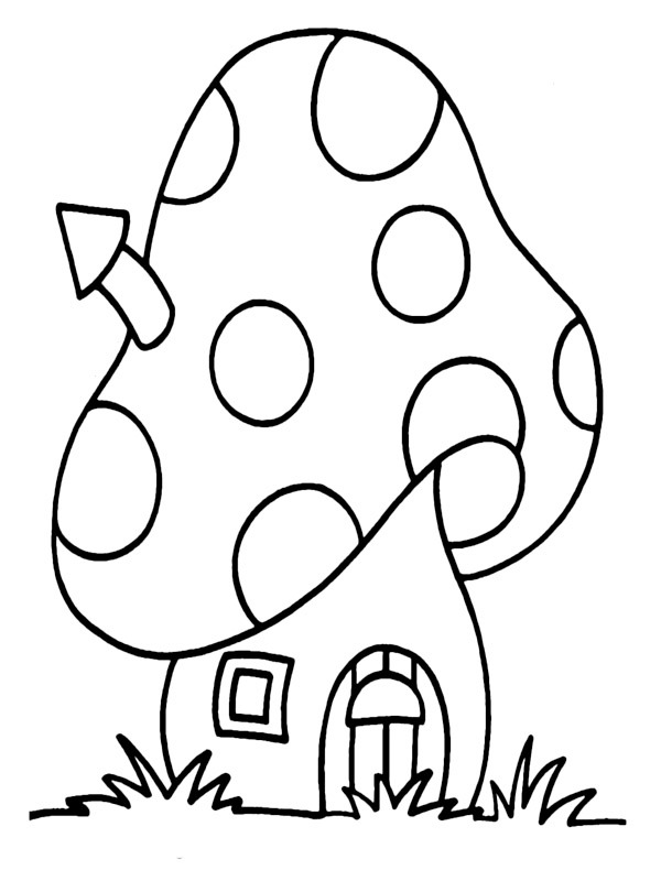 Smurfhus Målarbild Smurfhus Målarbild